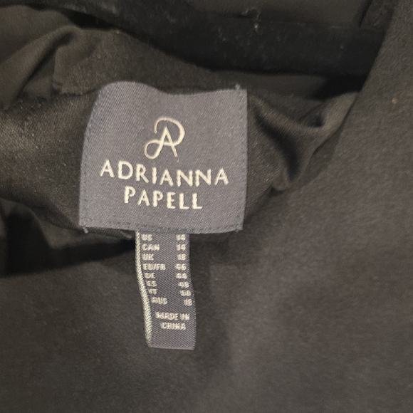 Adrianna Papell Black Long Sleeve Dress - Picture 4 of 4